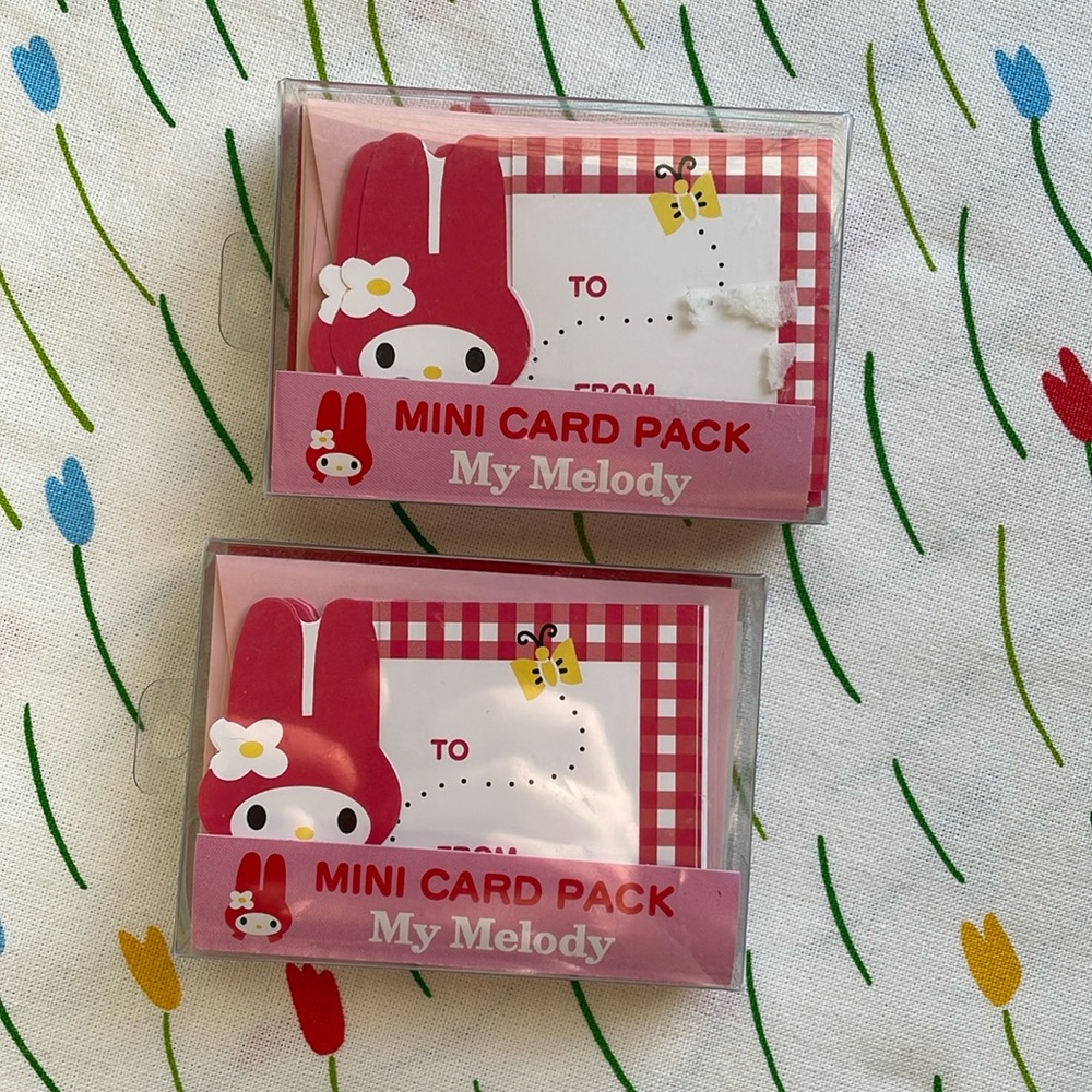 Vintage Sanrio My Melody Mini card packs X2 1997